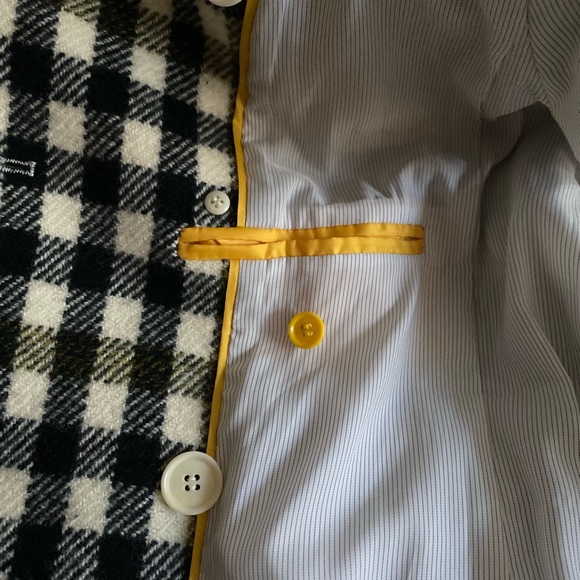 LIKE New JCREW Oxford Check Coat in Sz 6 - Picture 6 of 8